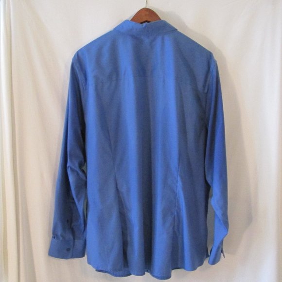 Jones New York Women's Blue Easy Care Long Sleeve Blouse Sz 3X Back\Ches… - Picture 2 of 6